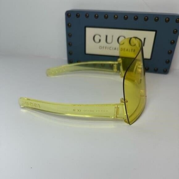 New Season Gucci Eyewear Mask-shaped frame sunglasses - Picture 4 of 14
